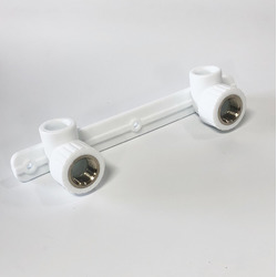 Колено сдвоенное 90° PP-R РВ белый РосТурПласт