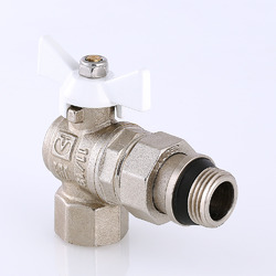 Кран шаровой VALTEC BASE угловой с полусгоном и дополнительным уплотнением (VT.228.NRW)