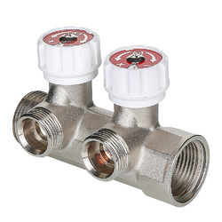 Коллектор с регулирующими вентилями и выходами под Евроконус VALTEC (VTc.570.NE)