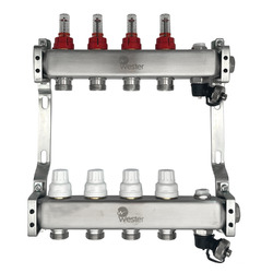 Коллектор НЕРЖ Wester MUFS 1-3/4 в сборе с расходомерами